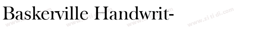 Baskerville Handwrit字体转换